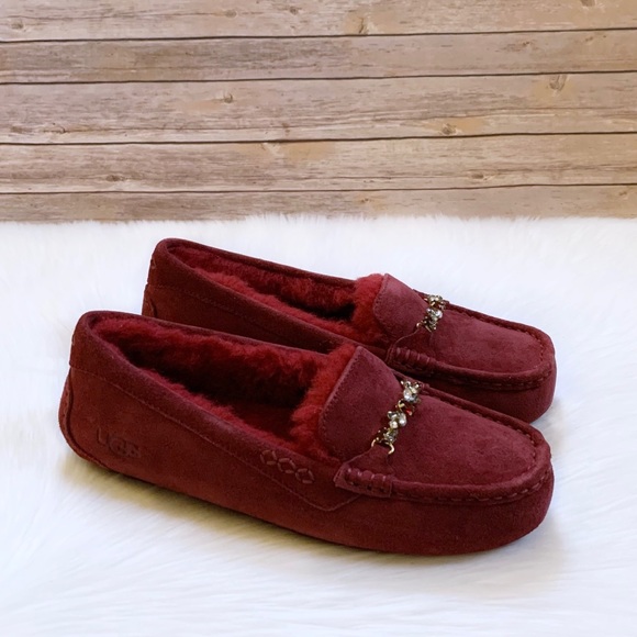 Ansley Charm Gem Ansley Crushed Velvet Moccasin Slipper UGG Ansley